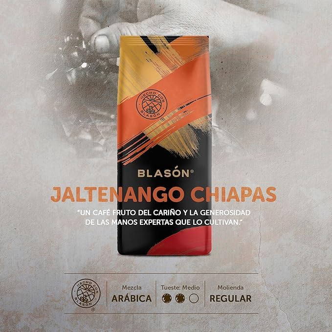 Blason Jaltenango Chiapas Ground Coffee 12 Ounces [2 Pack] Resealable Bags