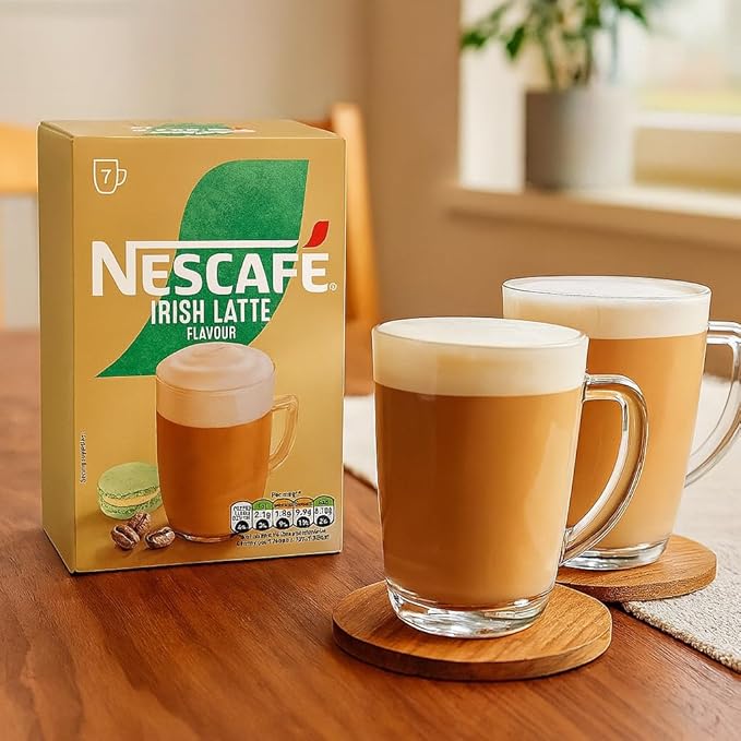 NESCAFÉ Irish Latte Instant Coffee Sachets x7 (Pack of 6 Total 42 Sachets) – Creamy Latte with Smooth Irish Flavour