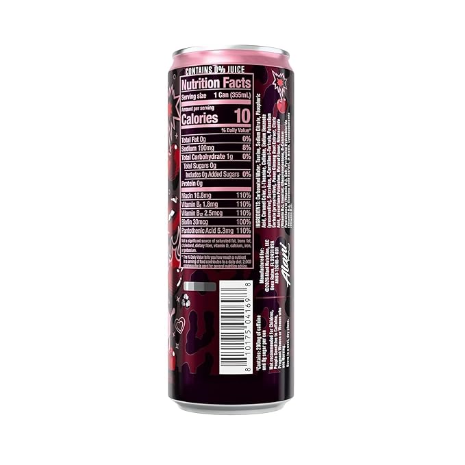 Alani Cherry Energy Drink Sugar Free Low Calorie Energy Drinks - 12 fl oz Can 6 Pack