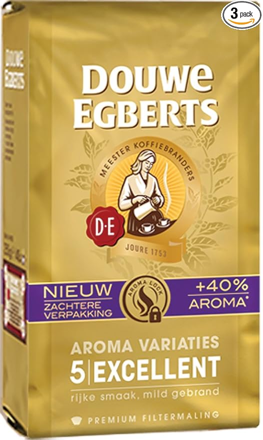 Douwe Egberts Excellent Aroma Ground Coffee 8.8-Ounce Packages (Pack of 3)