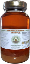 Hawaii Pharm Guggul Alcohol-Free Liquid Extract Guggul (Commiphora Mukul) Unprocessed Gum Resin Glycerite Natural Herbal Supplement 32 oz Unfiltered