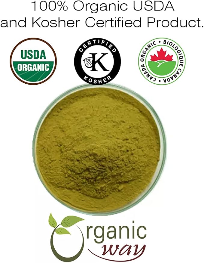 Organic Way Dandelion Leaf Powder | Herbal Tea (Taraxacum officinale) - European Wild-Harvest | Organic &amp Kosher Certified | Non GMO &amp Gluten Free | USDA Certified | Origin - Albania (1LBS / 1