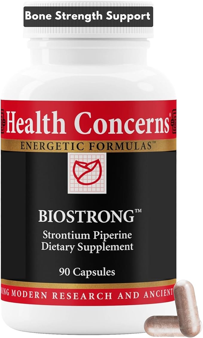 Health Concerns BioStrong – Bone Strength &amp Density Support Supplement – Strontium &amp BioPerine Black Pepper Extract for Joint Mobility – Chinese Herbal Blend for Men &amp Women – 90 Capsules