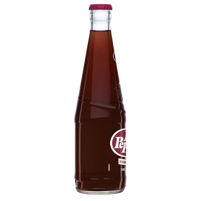 Dr Pepper Real Sugar Soda 12 Oz Glass Bottle (Pack of 6 Total of 72 Oz)