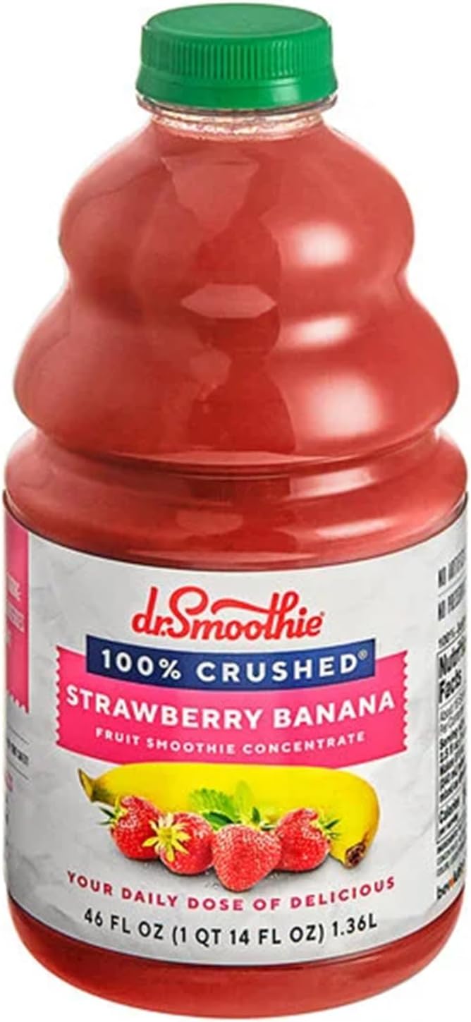 100% Crushed Strawberry Banana Fruit Smoothie Mix 46 fl. oz. WS-103DR100STRB-NPF