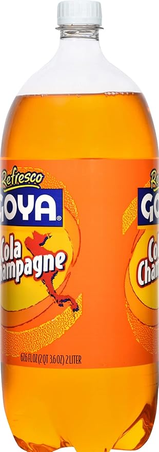 Goya Foods Cola Champagne Soda 2 Liter (Pack of 8) 67.6 Ounce
