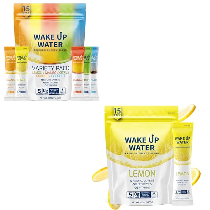 Variety + Lemon (15+15 Pack) - Energy + Hydration Packets