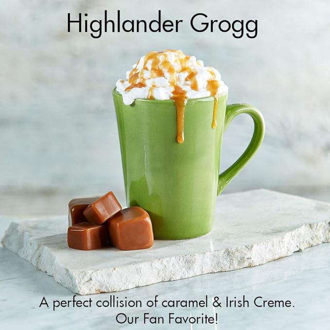 Door County Coffee - Highlander Grogg - Irish Creme and Caramel Flavored Coffee - Medium Roast - Ground Coffee - 20 oz Bag