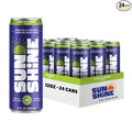 Sunshine Sparkling Energy Drink Ginger Berry with Daily Essential Vitamins 360mg of Electrolytes 70mg of Natural Caffeine 12 Fl Oz (Pack of 24)