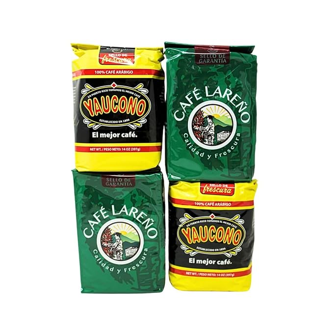 Best Seller's Puerto Rican Coffee Pack - 2 pk of Cafe Yaucono 14oz &amp 2 pk of Cafe Lareño 14oz