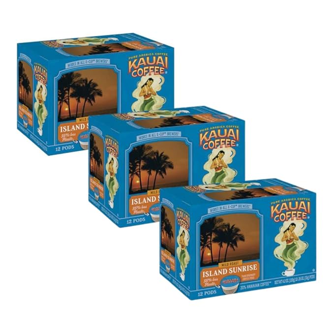 Kauai Coffee Island Sunrise Mild Roast Single Serve Cups 36 Count