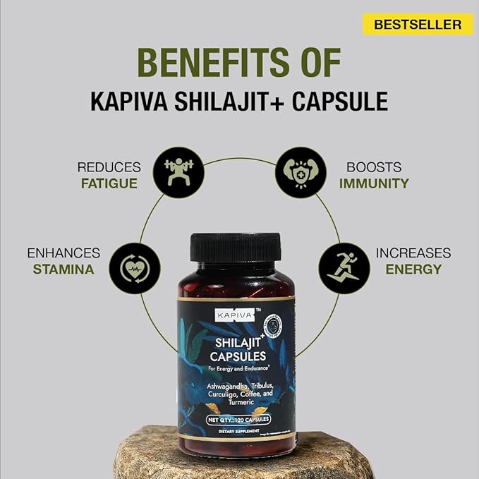 Organic Himalayan Shilajit Resin Extract with Ashwagandha &amp Turmeric-400mg Max Potency Lab Tested Pure Shilajit for Men &amp Women 85+ Trace Minerals Immune Support Energy 2 Month Supply-120