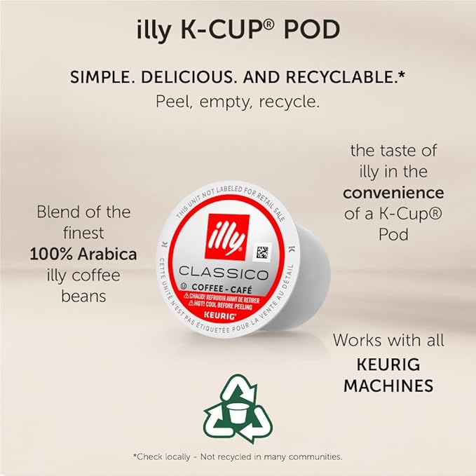 illy Coffee K Cup Pods for Keurig Machines Intenso Dark Roast 100% Arabica Premium Italian Coffee 20 Count 4 Pack