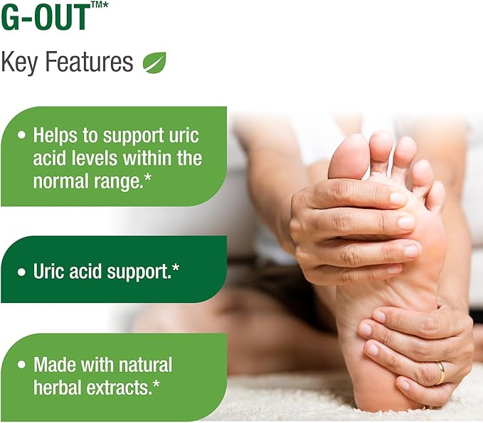 Bell G-Out Uric Acid Cleanse | Recommended for Gout - A Unique Blend of Herbal Extracts That Helps Maintain Uric Acid Levels Within The Normal Range Uric Acid Relief Uric Acid Flush| 60 Capsules