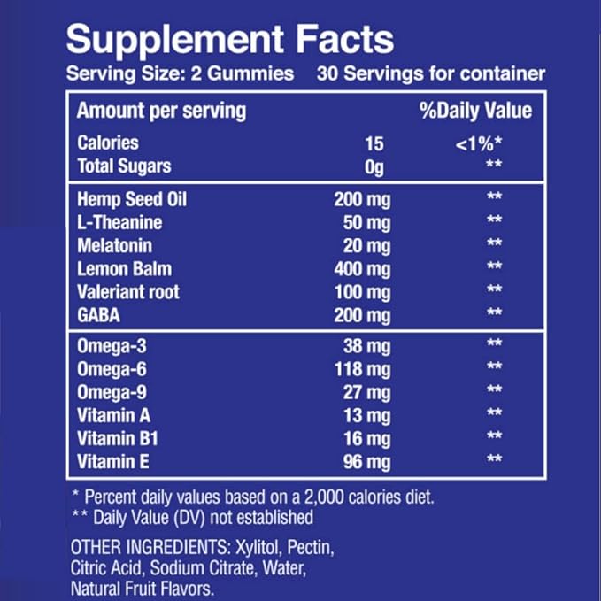 Melatonin 20mg | May Help Falling Asleep Faster &amp Staying Asleep Longer | with Hemp GABA Valerian Lemon Balm Melatonin | Sugar-Free Vegan 60 Gummies
