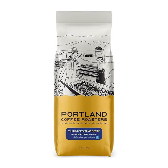 Portland Coffee Roasters Tilikum Crossing (Decaf) Whole Bean Swiss Water Process Medium Roast 32 oz