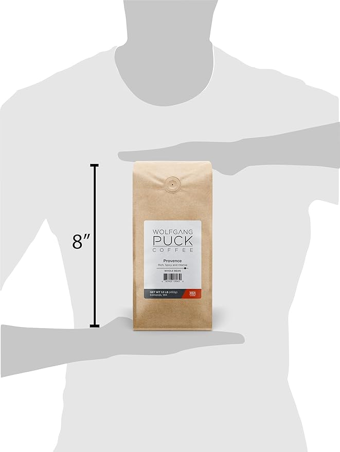 Wolfgang Puck Coffee Provence French Roast Whole Bean 1 Pound (Pack of 6)