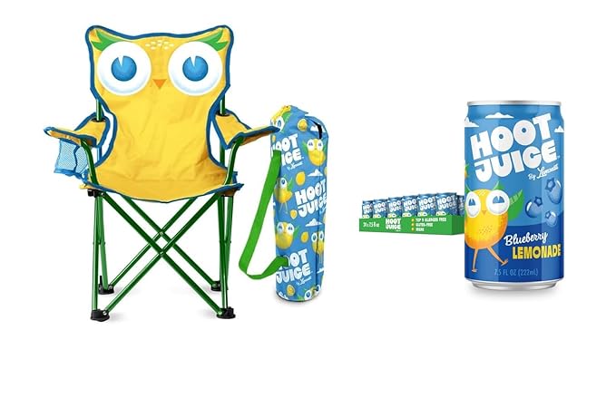 Hoot Juice Blueberry 24 Pack + Hoot Juice Kids Chair