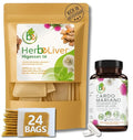 Liver Support Combo – Milk Thistle Capsules + Herbal Detox Tea (Cardo Mariano Turmeric Dandelion Boldo &amp Cuachalalate) – Natural Liver &amp Antioxidant Support – 100% Vegan Non-GMO – by Bexpe