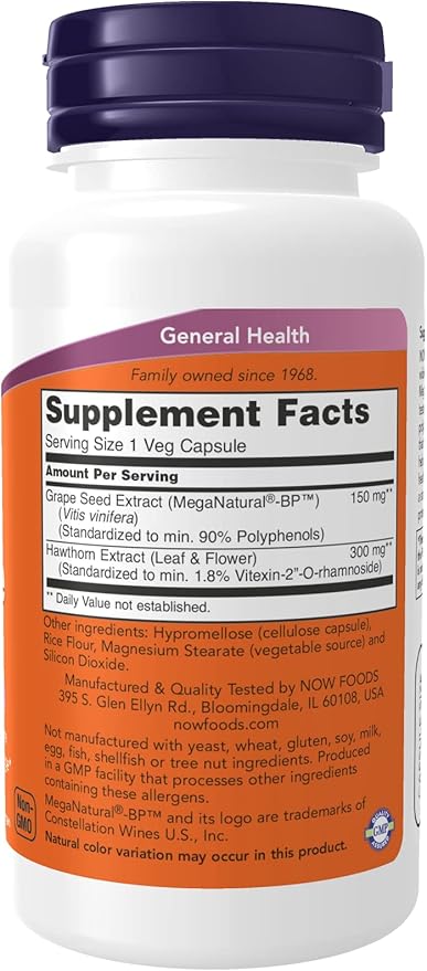 Now Foods Blood Pressure Health 90 Vcaps 2 Pack