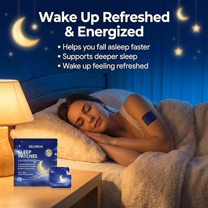 Drowzen Sleep Patches Delorien Sleep Patches for Adults Herbal Melatonin &amp Valerian Night Patches Sleeping Stickers for Relaxation &amp Nighttime Rest 30 Patches (3PCS)