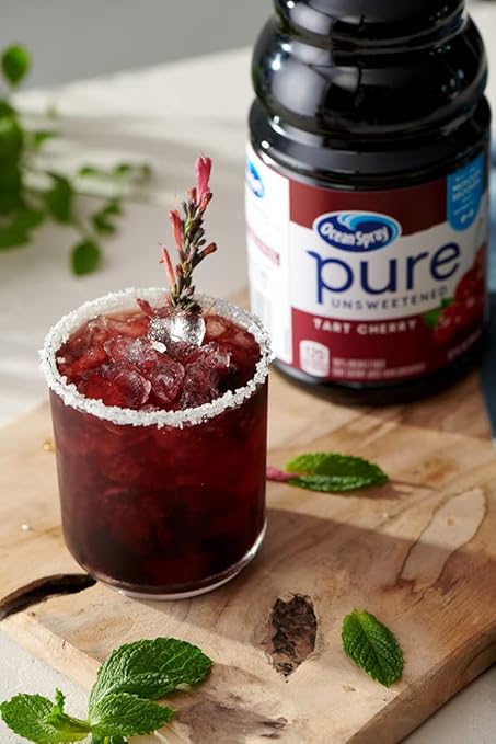 Ocean Spray® Pure Unsweetened Tart Cherry 100% Tart Cherry Juice 32 Fl Oz Bottle (Pack of 8)
