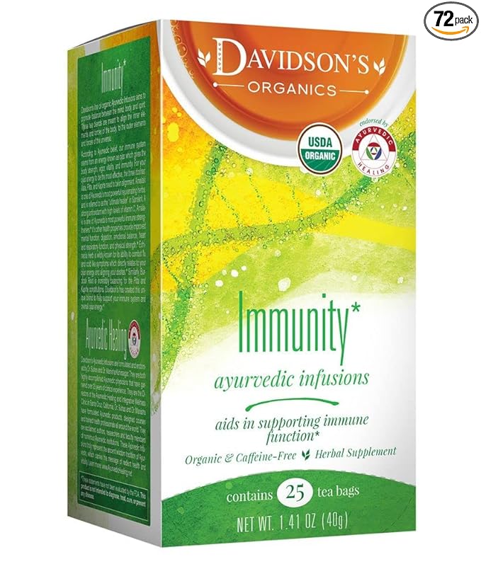Davidson's Organics Ayurvedic Infusions Immunity 25-count Tea Bags Pack of 6