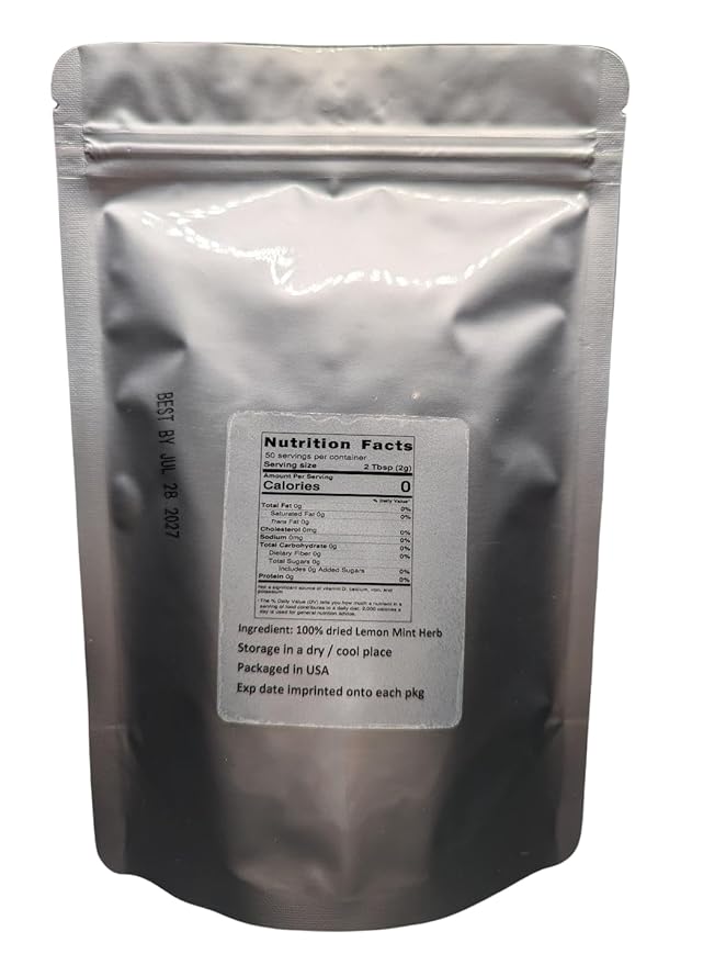 Lemon Mint Tea - Loose Leaf Herbal Tea - By Nature Tea (8 oz)