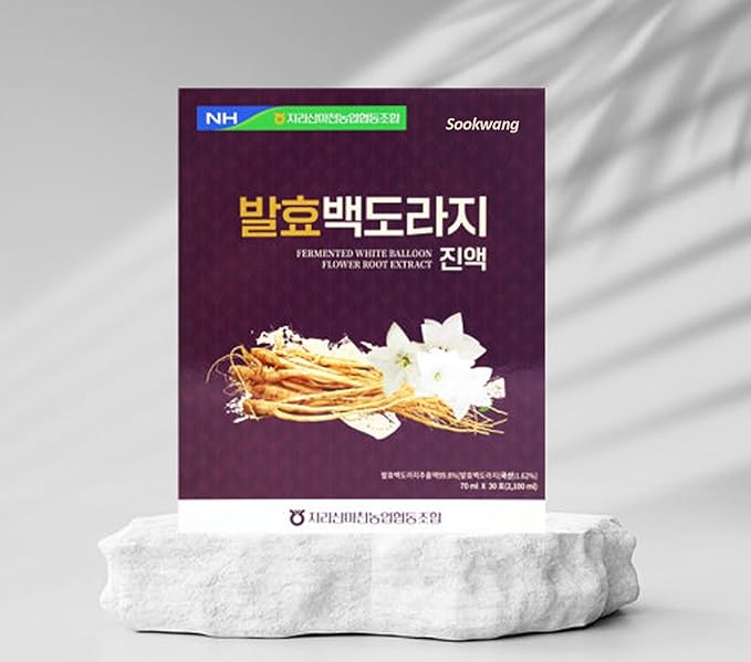 Sookwang Fermented Korean Balloon Flower Root Herbal Tea Natural Soothing Traditional Herbal Drink for Daily Wellness_70ml (2.4 oz) x 30 Packs