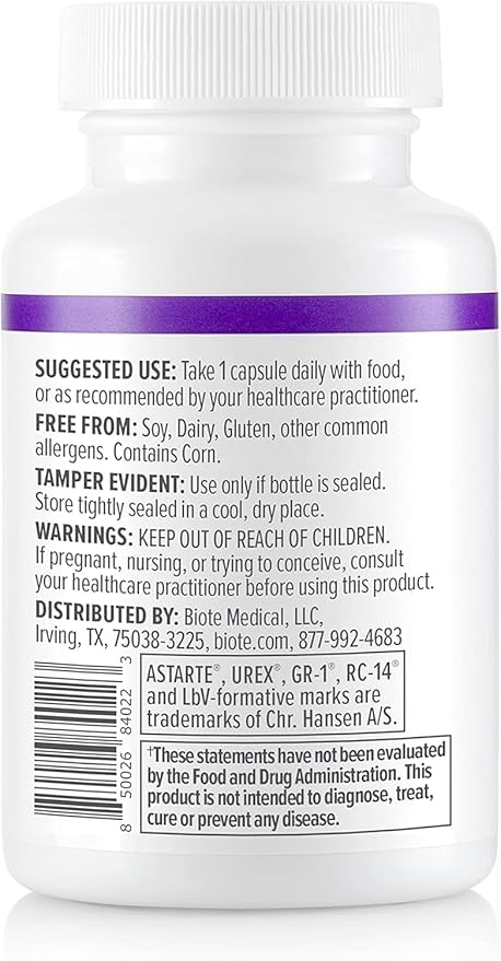 Biote Nutraceuticals - vH Balance - Vaginal Health + Microbiome Support (30 Capsules)