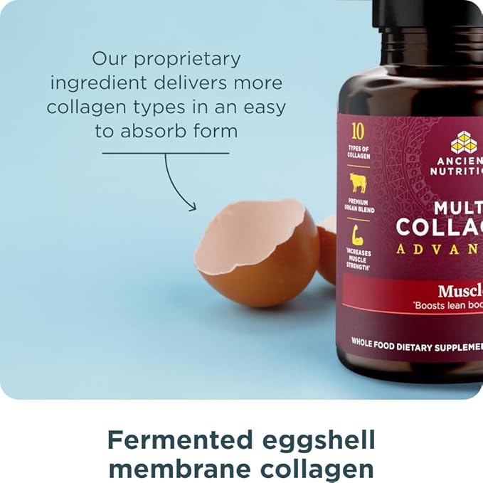 Ancient Nutrition Advanced Multi Collagen Protein Capsules Muscle 90 Count
