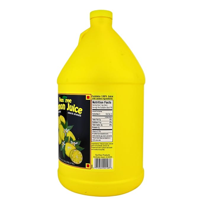 SunTree Lemon or Lime Juice RTU – Reconstituted 100% Juice for Restaurants Bars &amp Food Processing – 32 oz PET Bottles or 1 Gallon Jugs – Ideal for Lemonade Marinades Baking Dressings Sauces