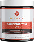 ACTIVATEDYOU Daily Digestive Tonic Kombucha - Support Healthy Digestion &amp Youthful Long-Lasting Energy- Prebiotic Fiber Probiotics Postbiotics Vitamin C Berry Lemonade Flavor (30 Servings)