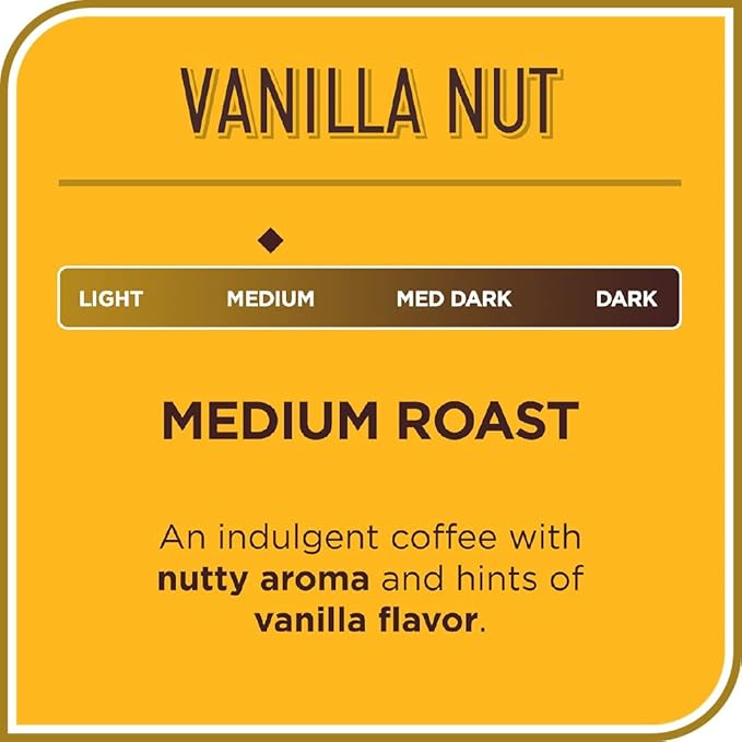 Don Francisco's Premium Vanilla Nut Medium Roast Ground Coffee - 100% Arabica Beans Perfect for Drip Pour Over and French Press - Carefully Sourced Family-Crafted Since 1870 (12 oz Bag)