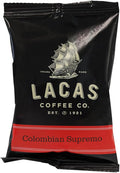 Lacas Coffee Colombian Supremo Coffee Packet 3 oz. - 24/Pieces WS-110LCPKCOLMB-NPF