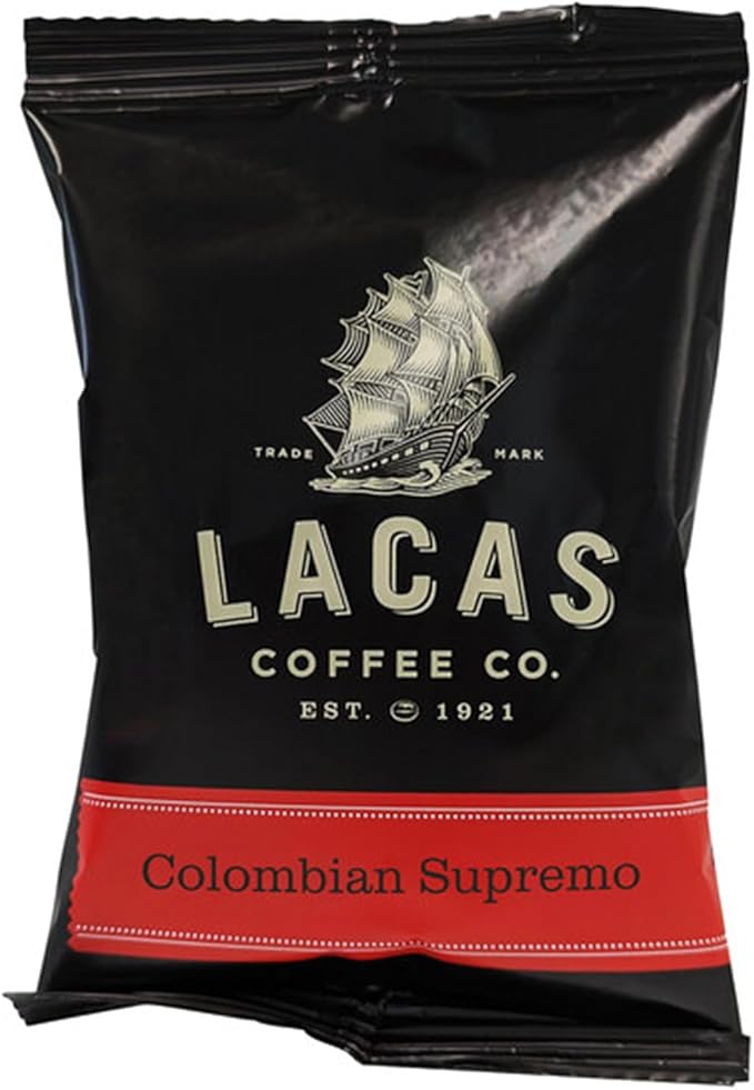 Lacas Coffee Colombian Supremo Coffee Packet 3 oz. - 24/Pieces WS-110LCPKCOLMB-NPF