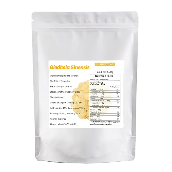 Gleditsia Sinensis 17.63oz (Snow Lotus Seed) Good With Peach Gum Sugar-Free Two-Sided Gleditsia Sinensis Saponin Honeylocust