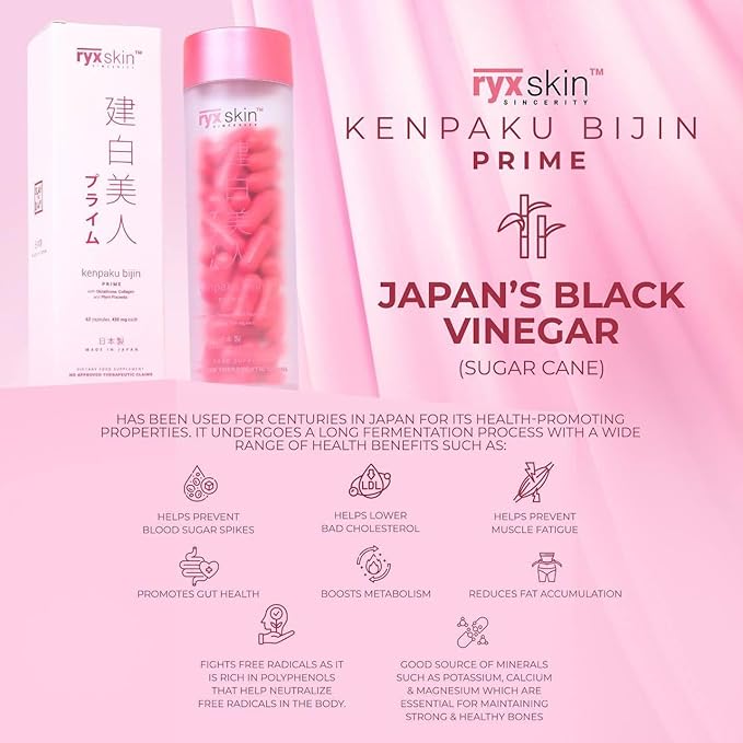 Ryx Kenpaku Bijin Prime Glutathione with Collagen and Placenta - 62 caps