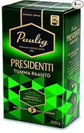 Paulig Presidentti (President) - Dark Roast - Fine Grind - Premium Filter Blend Ground Coffee - Bag 500g (Finland) (4 Bags (Save 25%))