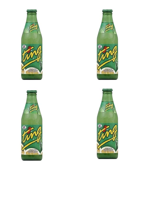 Ting Sparkling Jamaican Grapefruit Flavored Beverage 10.14oz Glass Bottle (Pack of 4 Total of 40.56 Fl Oz)