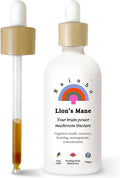 Rainbo - Lion's Mane Mushroom Tincture - Alcohol Free - Dual Extract Mushroom Supplement - Brain Support Focus Memory Liquid Lion's Mane Supplement Vegan Non-GMO 3.4 fl oz.