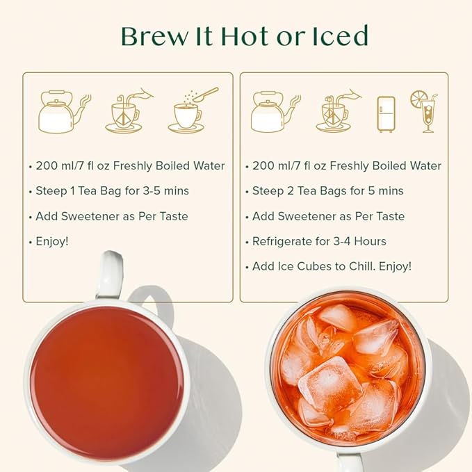 VAHDAM Vanilla Spiced Chai Tea | 100 Tea Bags | Delicious Blend of Vanilla Masala Chai | Brew Hot Cold or Iced
