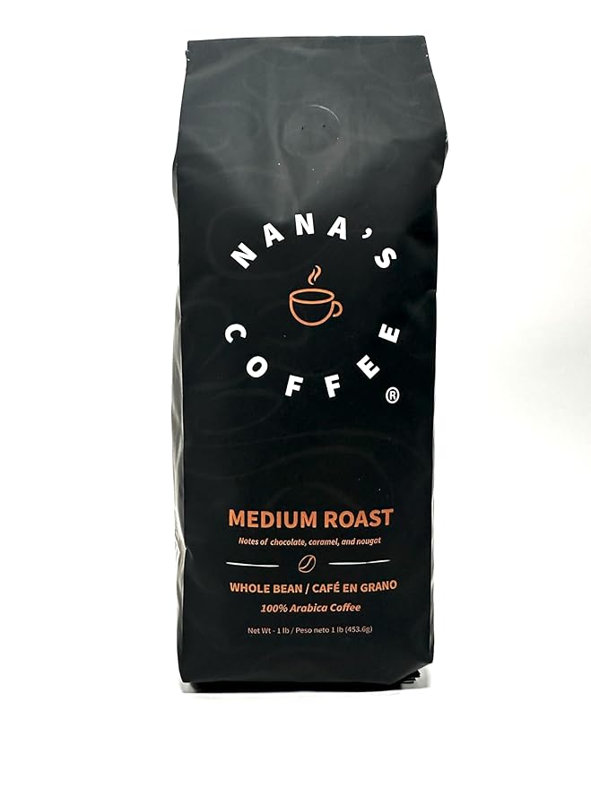 Nana's Coffee Premium Medium Roast Whole Bean Coffee 16 oz