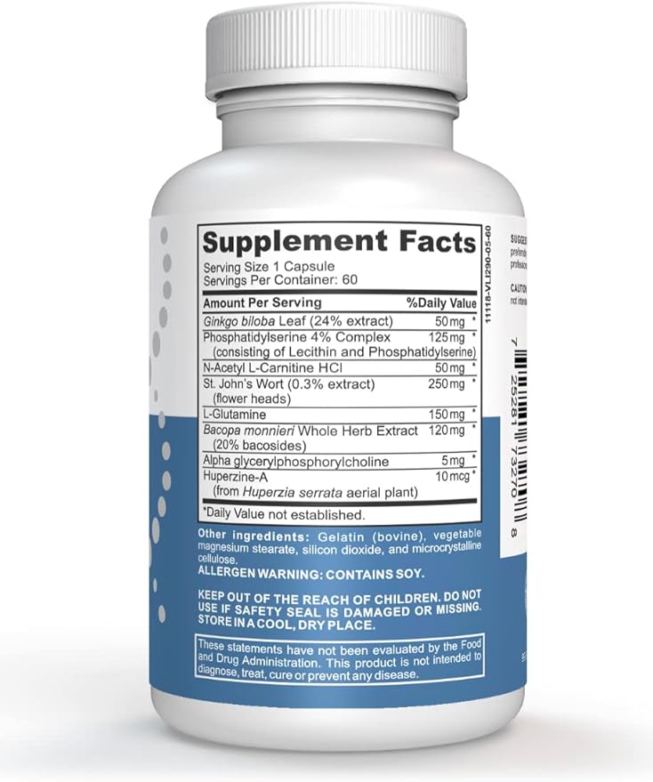 Advanced Memory Formula Extreme Brain Booster Brain Supplement for Memory Focus and Mental Performance Memory Vitamins for Better Brain Health Manufactured in The USA