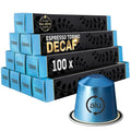 Decaf Italian ‘Torino’ Espresso Compatible with Nespresso | 100 Decaffeinated Aluminum Capsules | Bold Italian Flavor With No Buzz | Medium roast Arabica unfolds fresh fruits flowers and honey