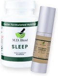 Sleep + Plant Stem Cell Eye Serum Natural Supplement with L-Theanine Ashwagandha Magnesium Valerian Root Melatonin - Non-Habit Forming Formula for Rejuvenating