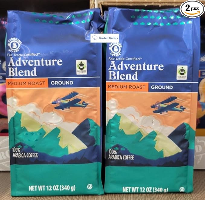 Barissimo Adventure Blend Medium Roast Ground Coffee 12oz 340g (Two Bags)