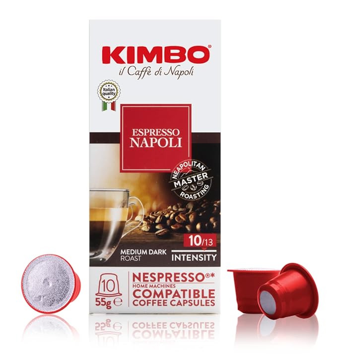Kimbo Espresso Napoli Nespresso Capsules 100% Arabica Coffee (Pack of 100 Capsules)