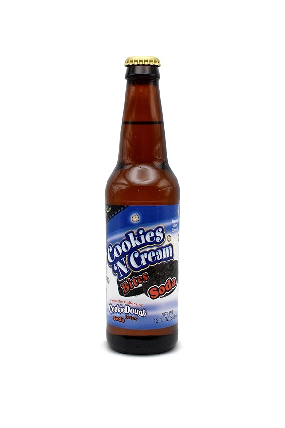 Generic Rocket Fizz Cookie Dough Soda Variety Pack| 12 Pack of 4 Unique Flavors of Soda Pop with Real Cane Sugar | 12 oz Glass Bottles in a Mixed 12 Pack Sampler with Crazy Soda Pop Bottle Opener