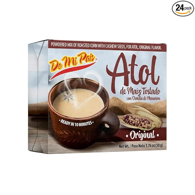 De Mi Pais Atol Drink Mix Natural Corn Flavored 1.76oz/ Bebida de Atol Sabor a Maiz Natural 1.76oz (24)